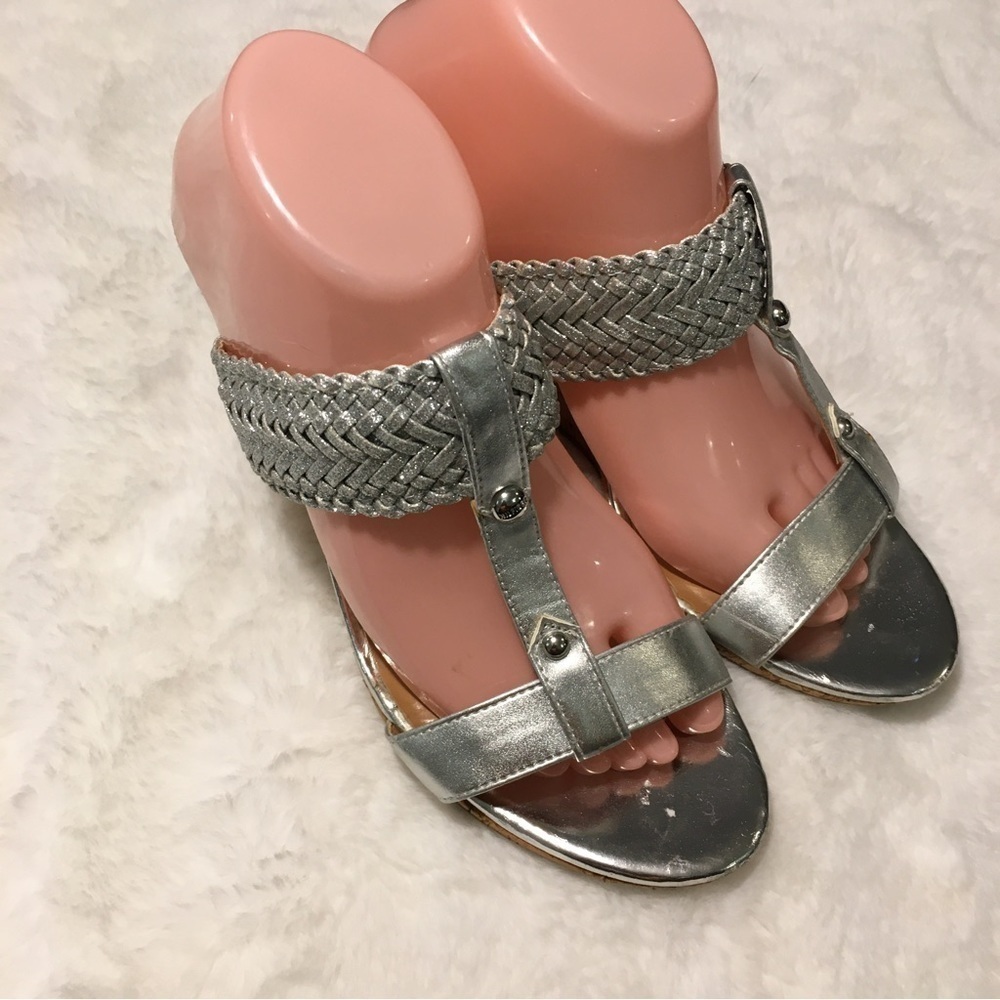 Tommy Hilfiger Shoes Wedges Size 8.5M Silver SB-30